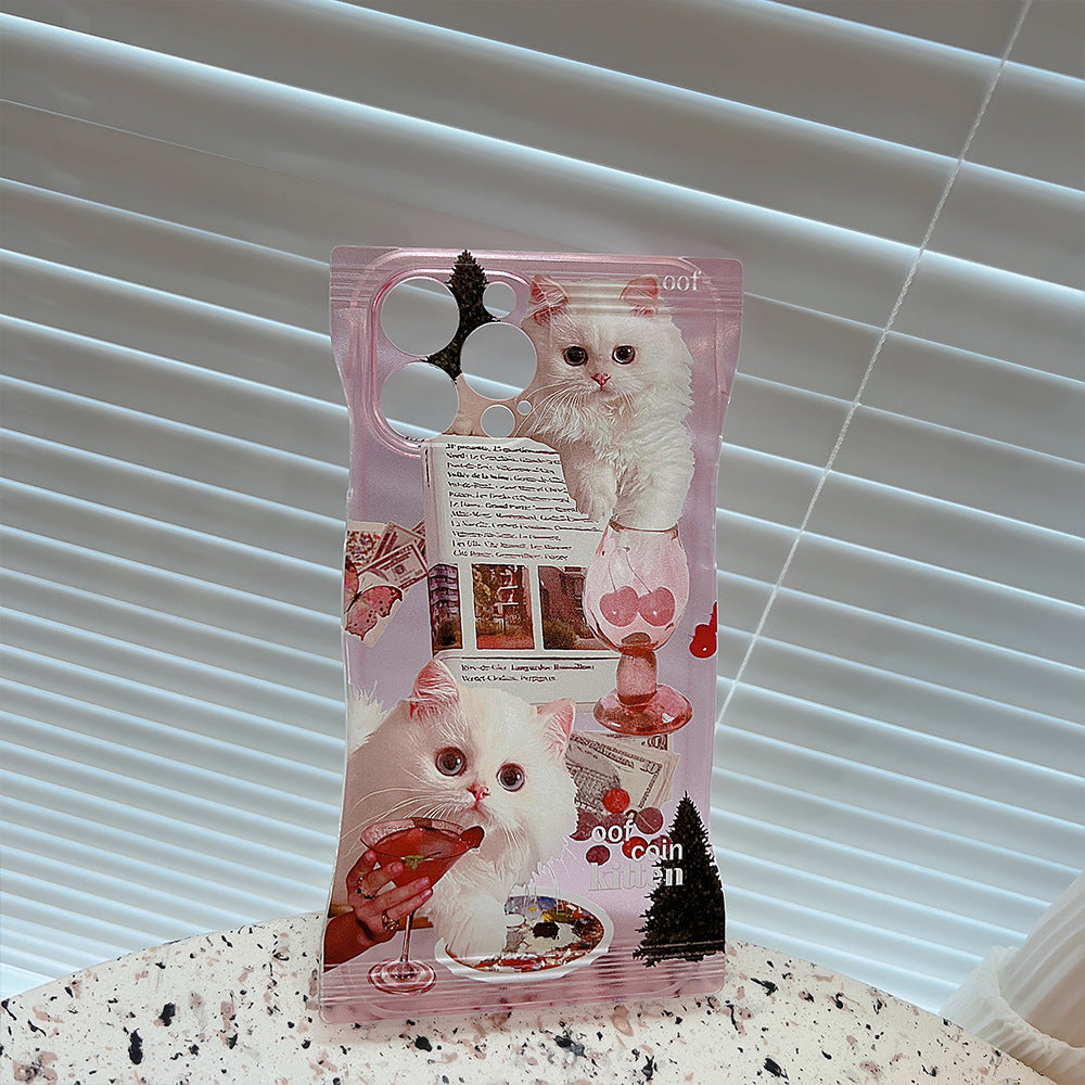 Vintage Pink Kitten Case