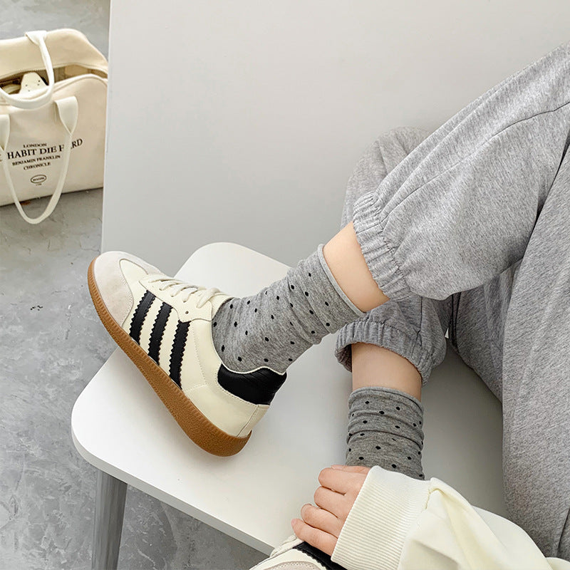Polka Dot Crew Socks