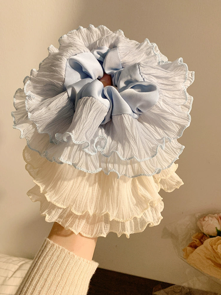 Layered Ruffle Chiffon Hair Scrunchie