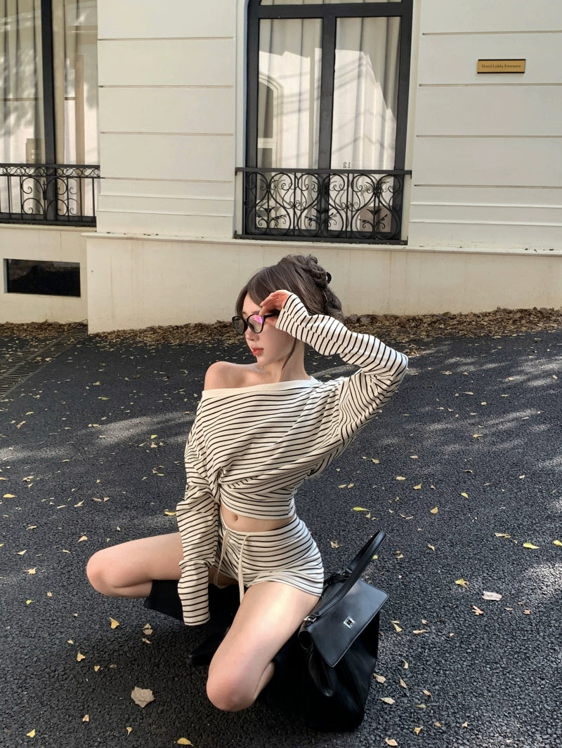 Cozy Knit Sweater Shorts Set