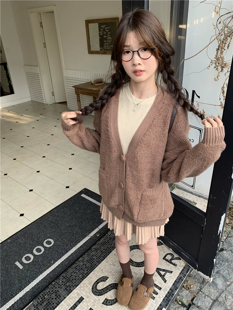 Plain Grey Oversized Cardigan
