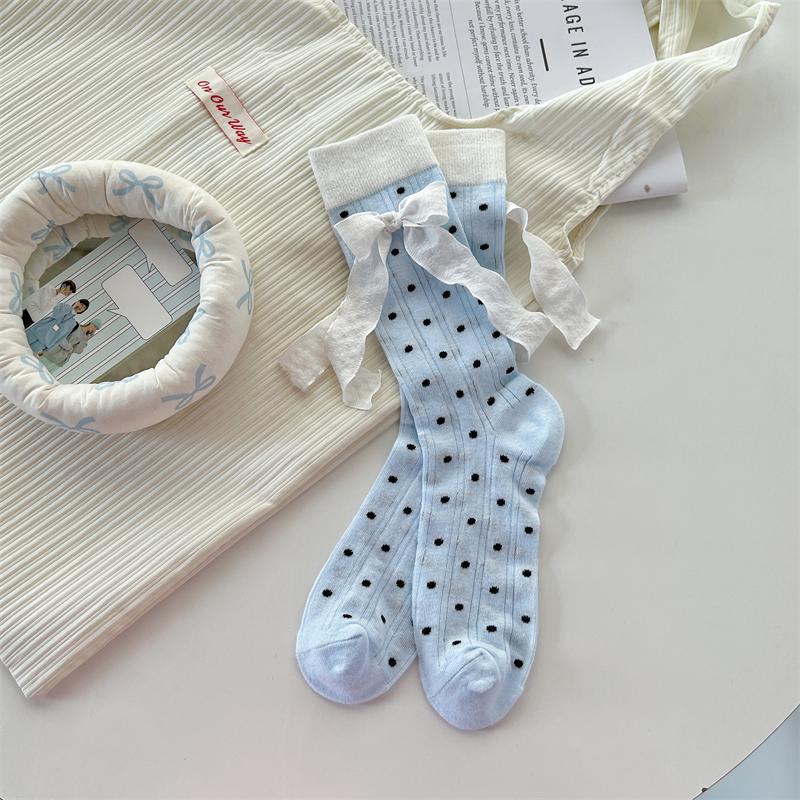 Pastel Ruffle Bow Socks