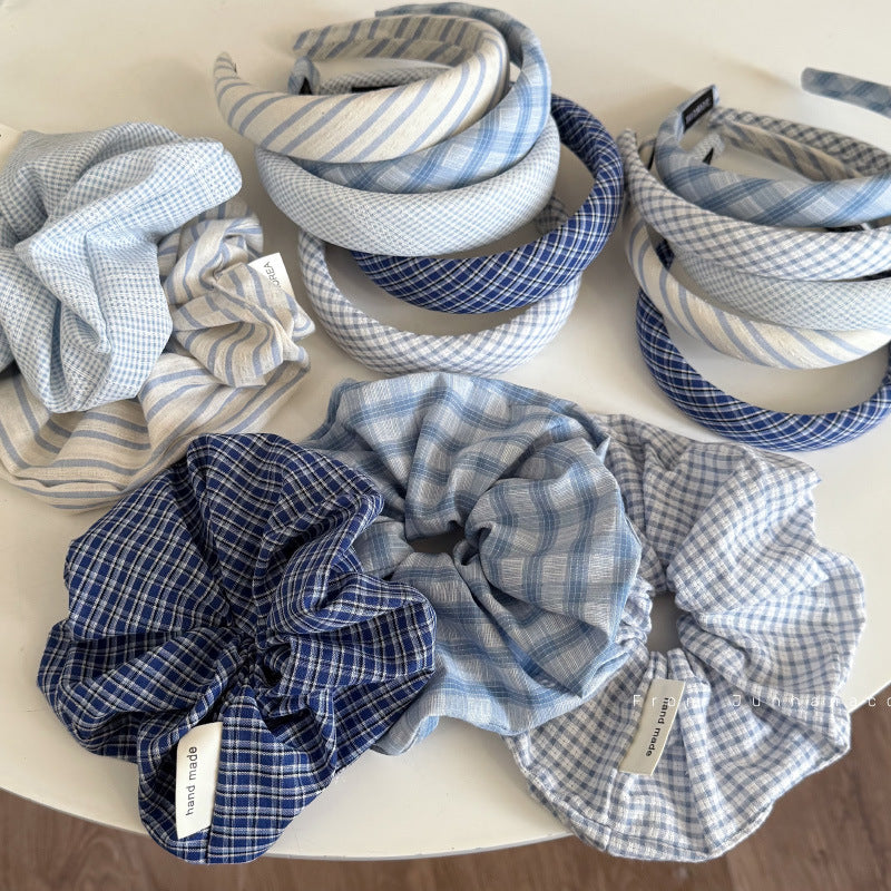 Plaid Fabric Headband Hair Accessories