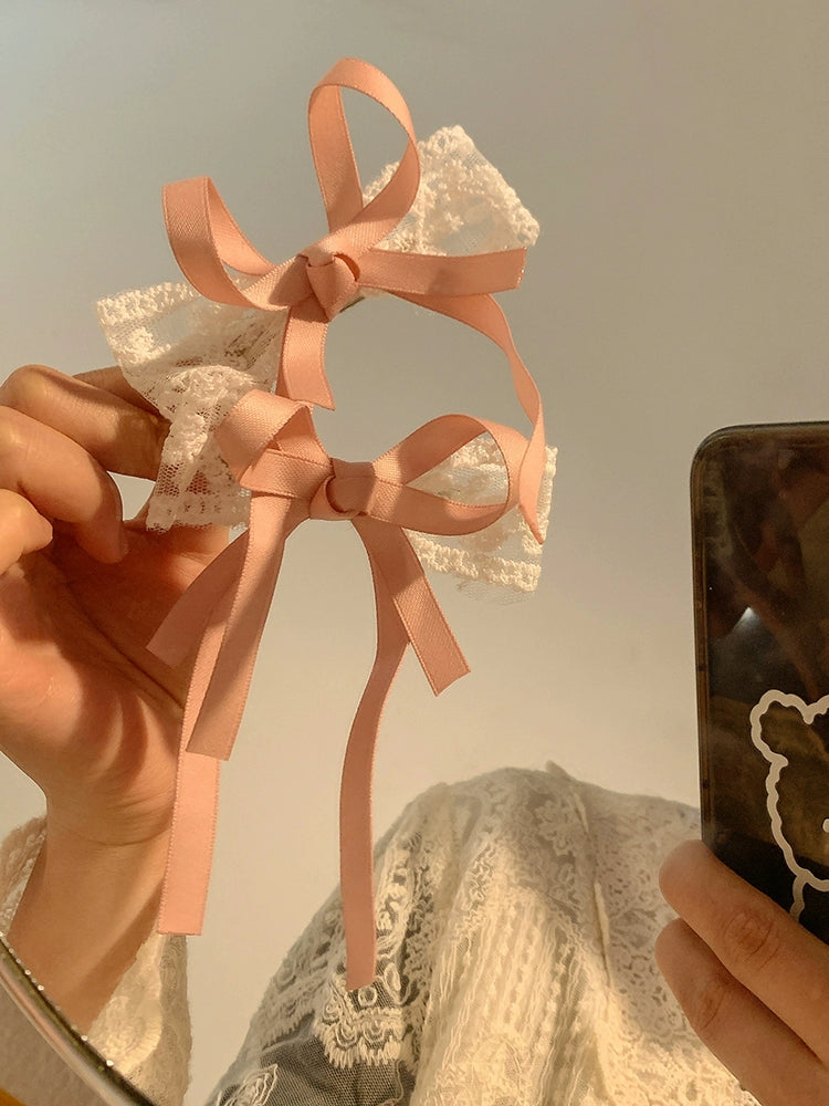 Cute Lace Bow Hair Ties