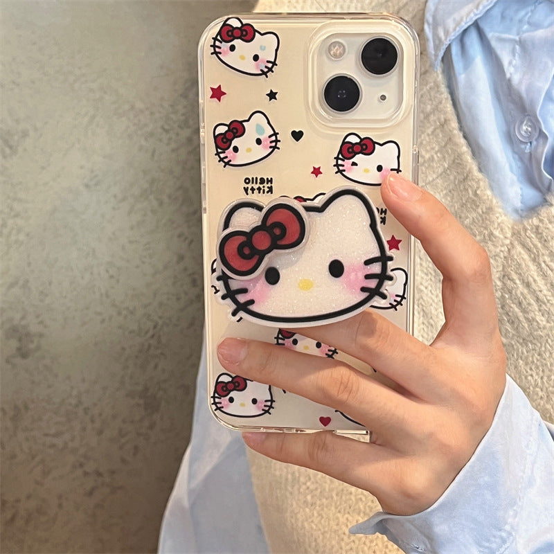 Glitter Kitty Pop Socket Case