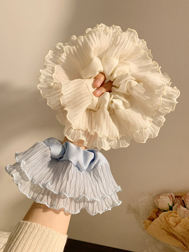 Layered Ruffle Chiffon Hair Scrunchie