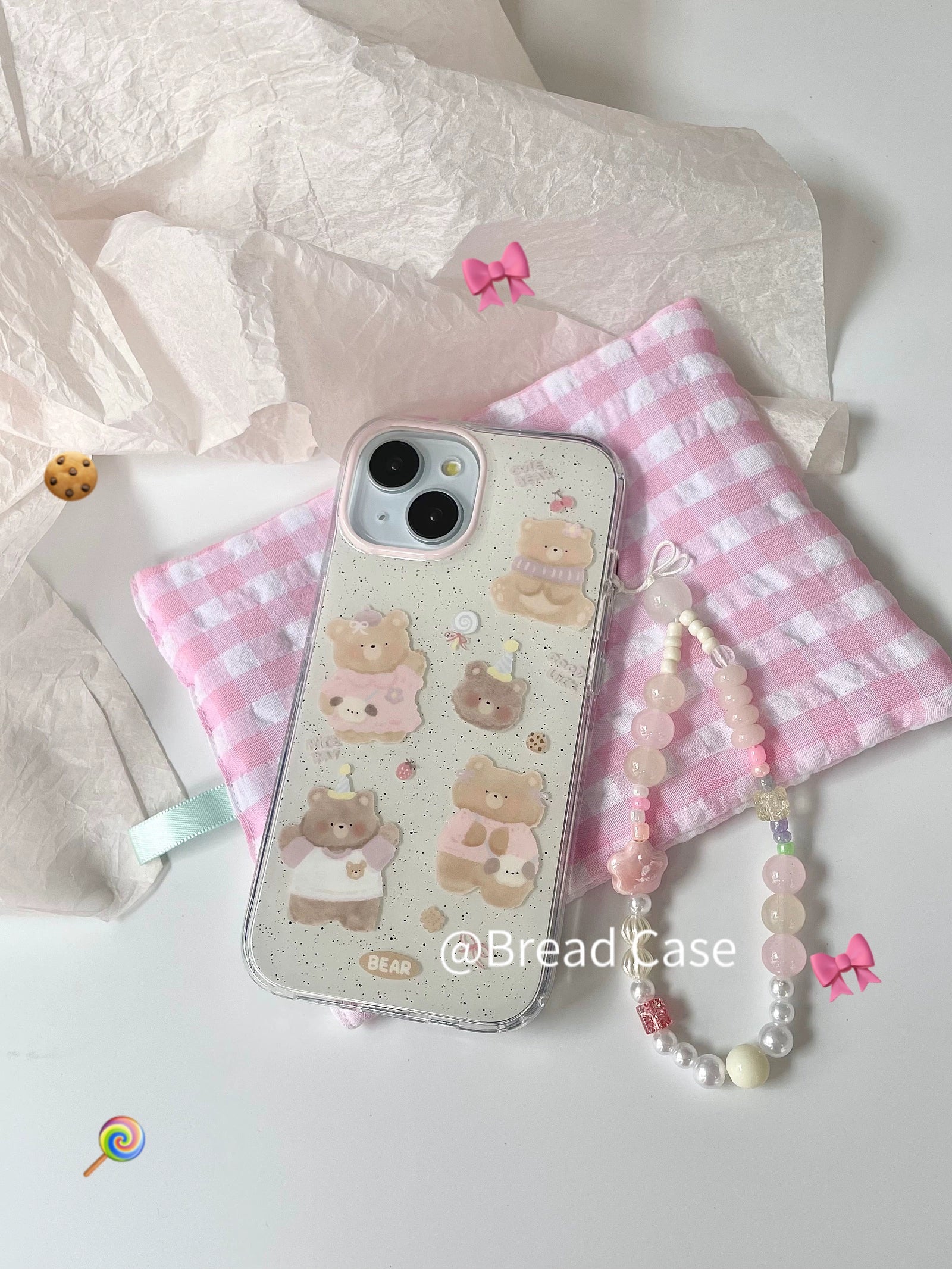 Pastel Teddy Bear Case