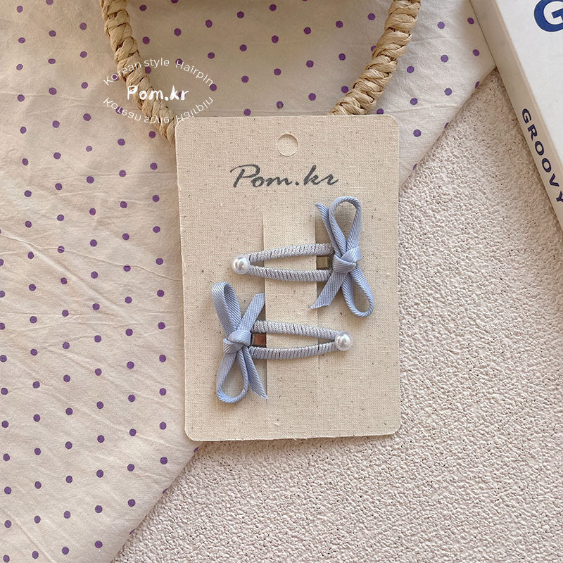 Pastel Velvet Bow Hair Clips