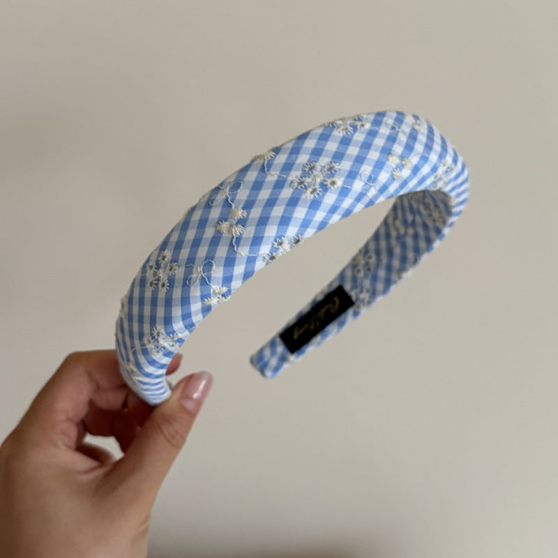 Floral Gingham Fabric Hair Accessories