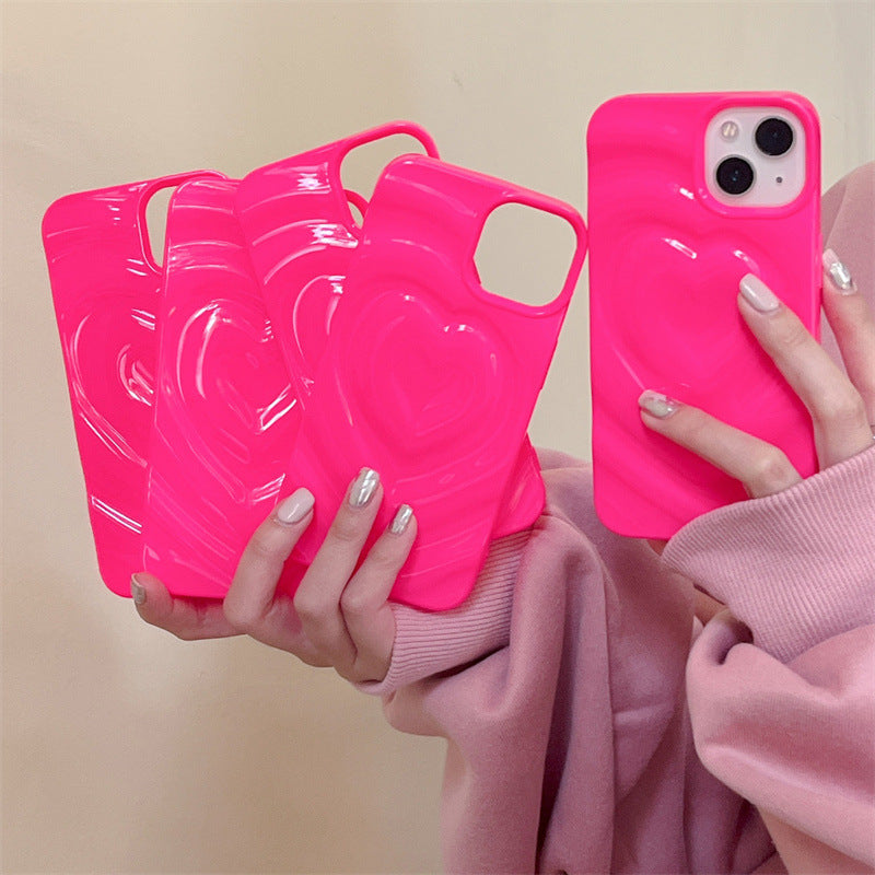 Hotpink Wavy Heart Case