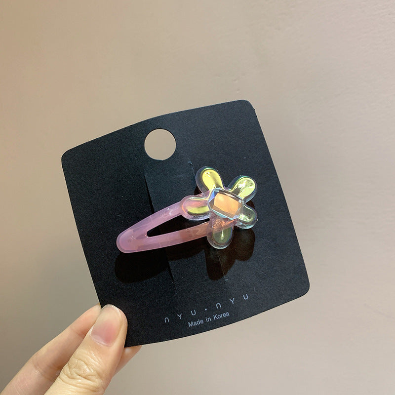 Iridescent Pink Pearl Hair Clips