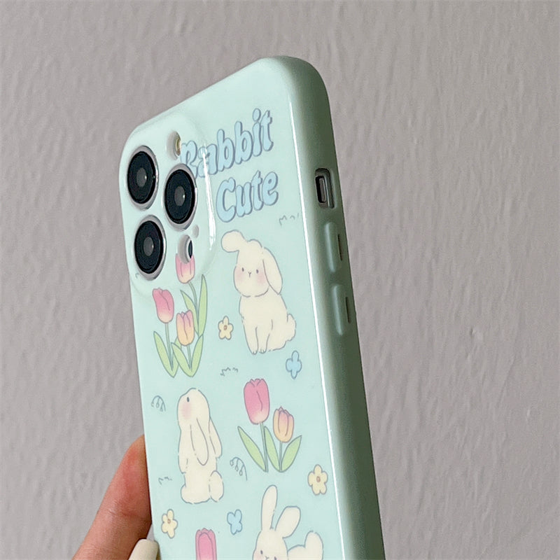 Blue Rabbit Flower Case