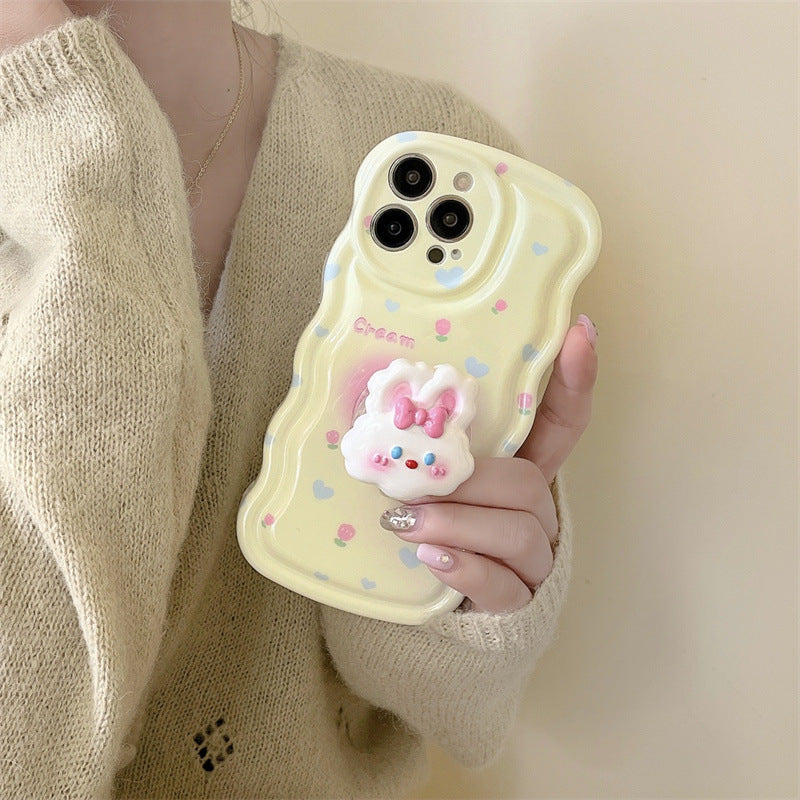 Yellow Cream Bunny Pop Socket Case