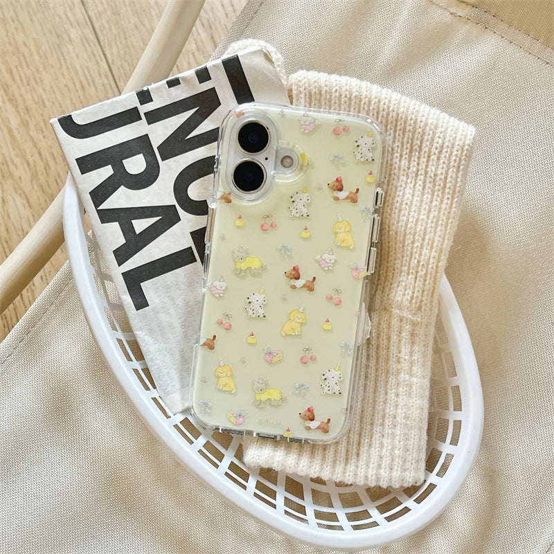 Cute Animal Print Clear Phone Case