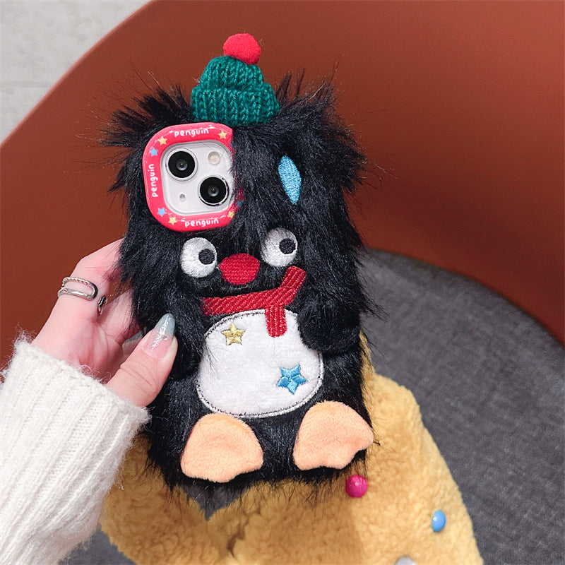 Beanie Penguin Fluffy Case