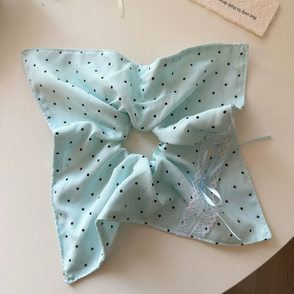 Polka Dot Oversized Hair Scrunchie
