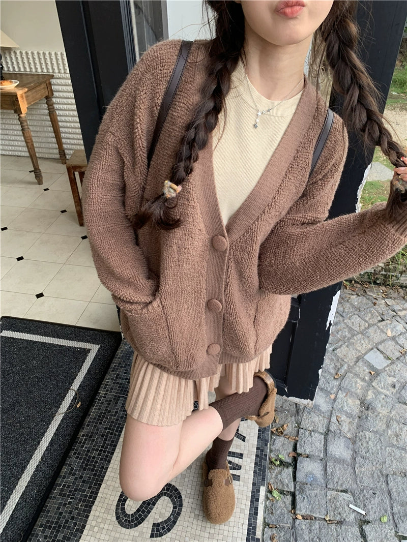 Plain Grey Oversized Cardigan