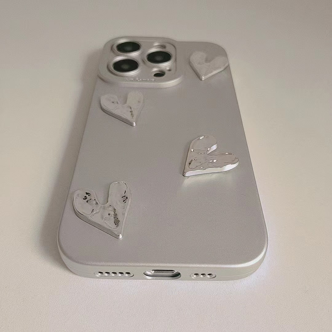 Metal Heart Silver Case