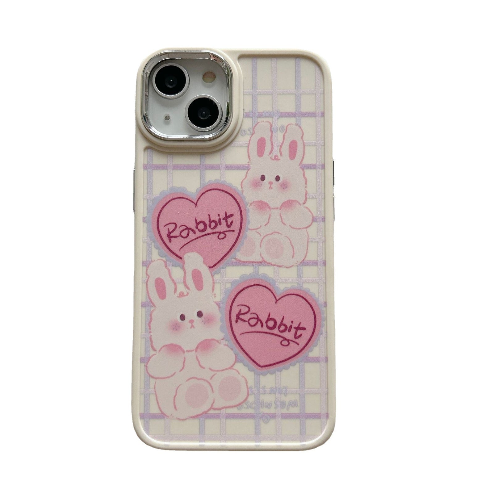 Plaid Bunny Heart Case