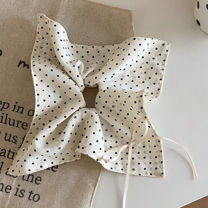 Polka Dot Lace Scrunchie