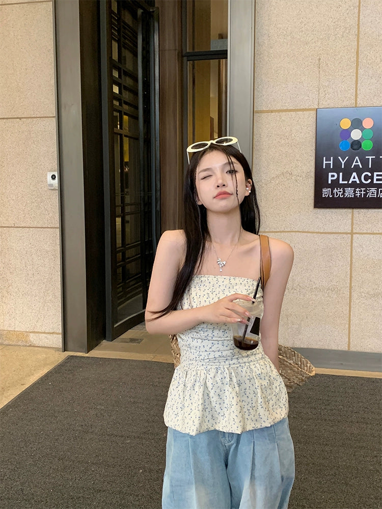 Floral Tube Flare Top