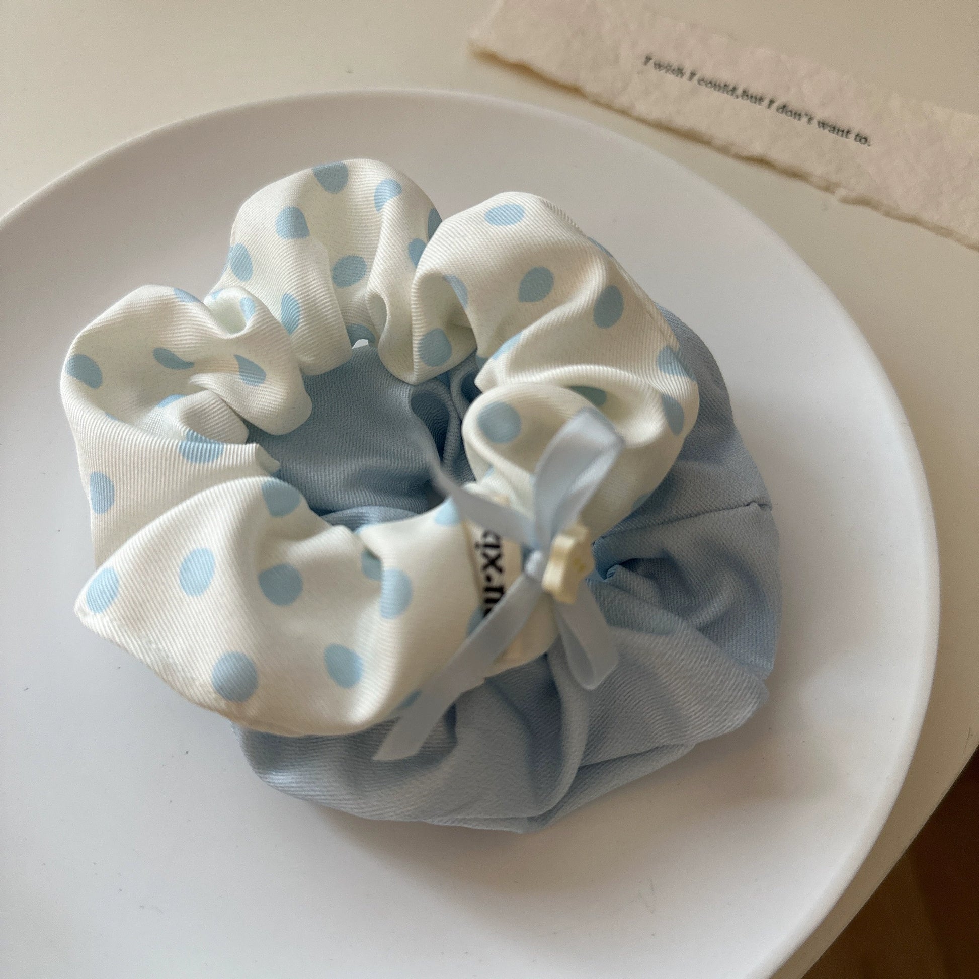 Silk Baby Blue Scrunchie