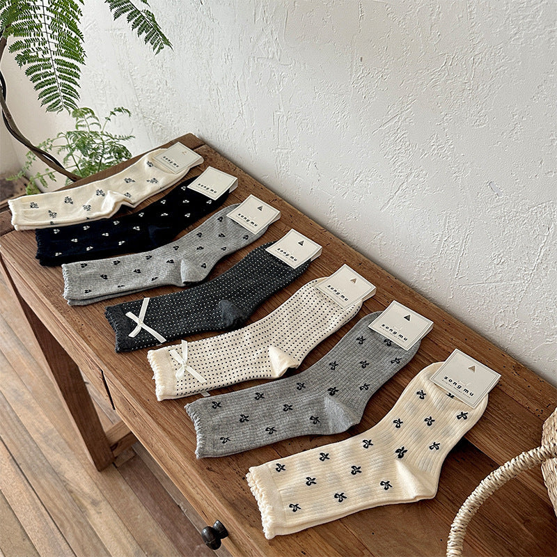 Vintage Floral Soft Cotton Socks