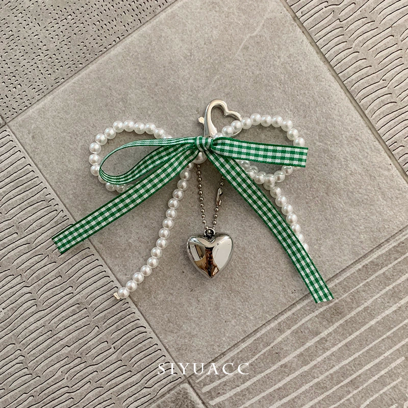 Blue Bow Pearl Shoe Buckle