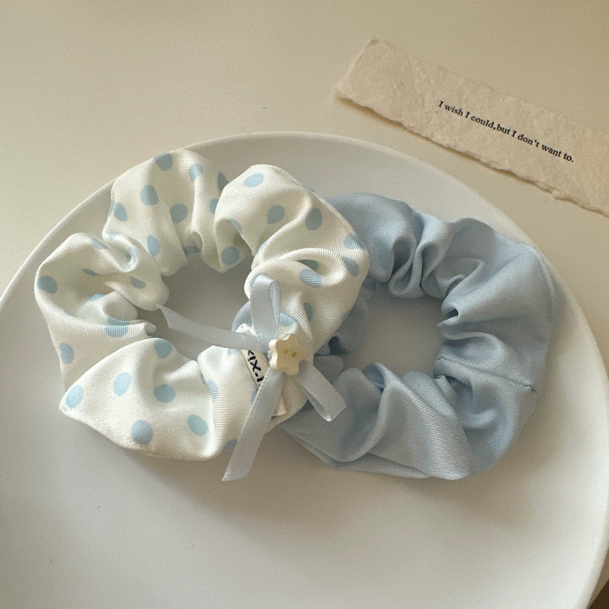 Silk Baby Blue Scrunchie