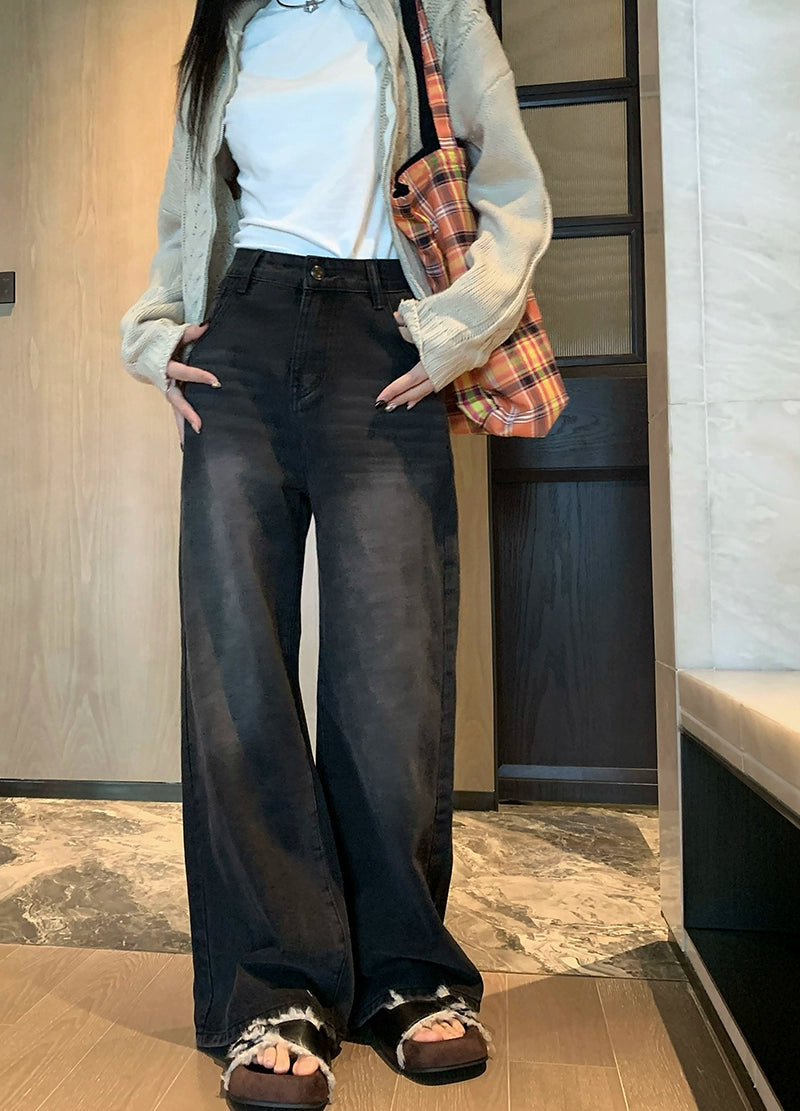 Felicia Denim Straight Pants