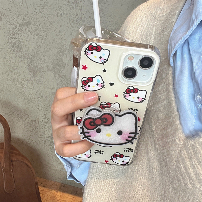 Glitter Kitty Pop Socket Case