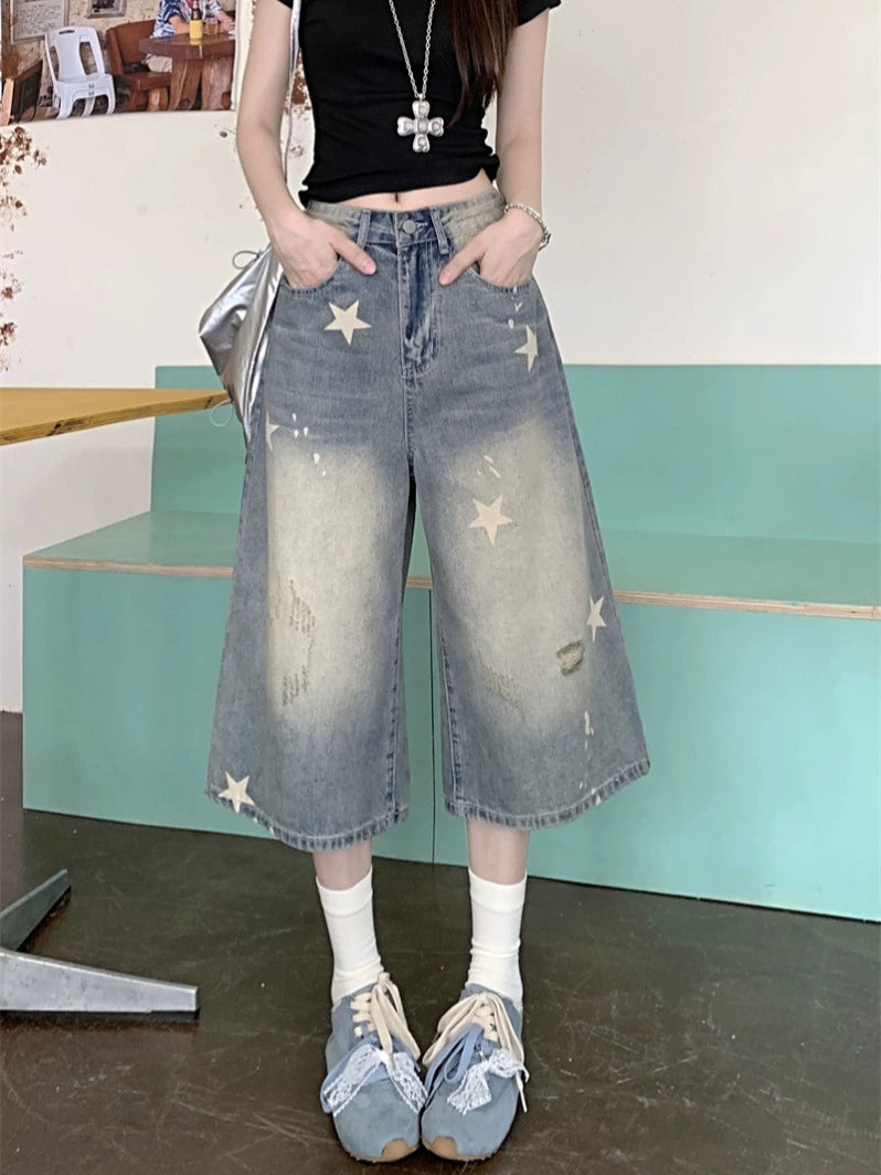 Starry Mid Length Jeans