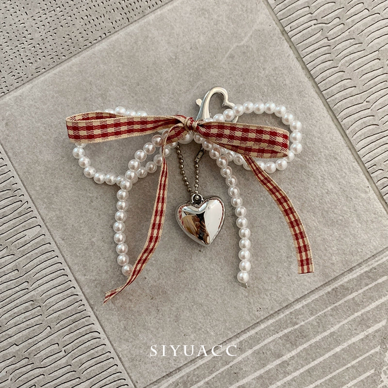 Blue Bow Pearl Shoe Buckle