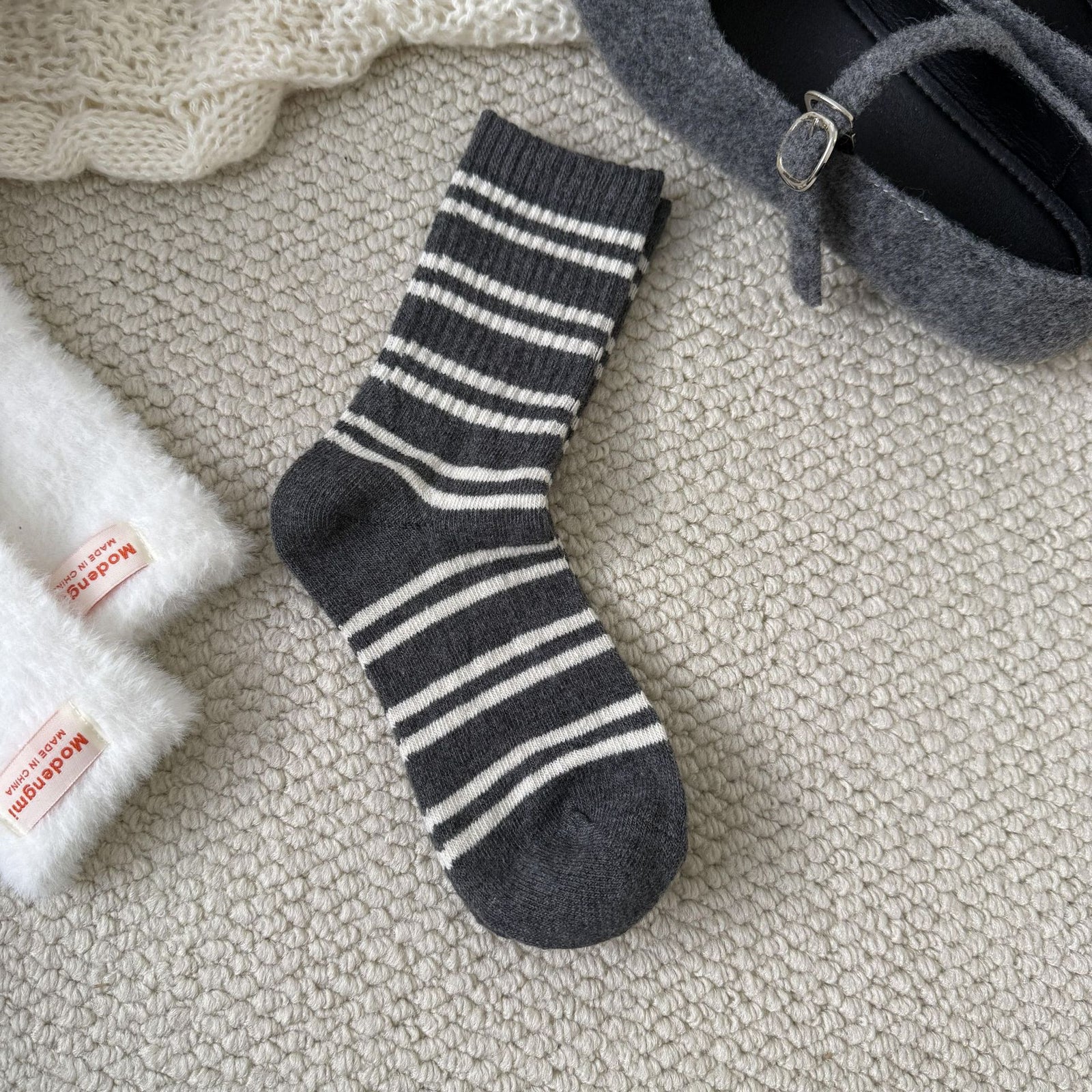 Cozy Critter Patterned Wool Socks