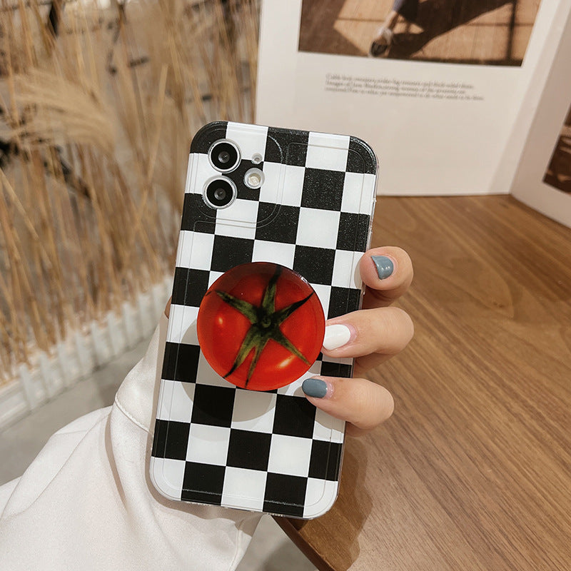 Pop Socket Checkered Case