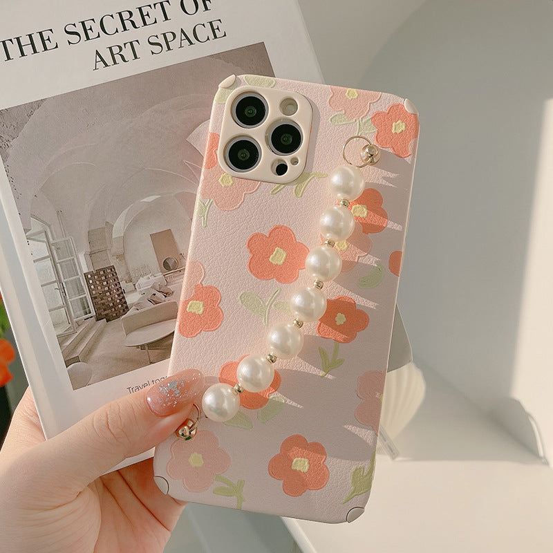 Flower Pearl Chain Case