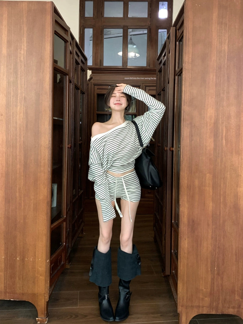 Cozy Knit Sweater Shorts Set