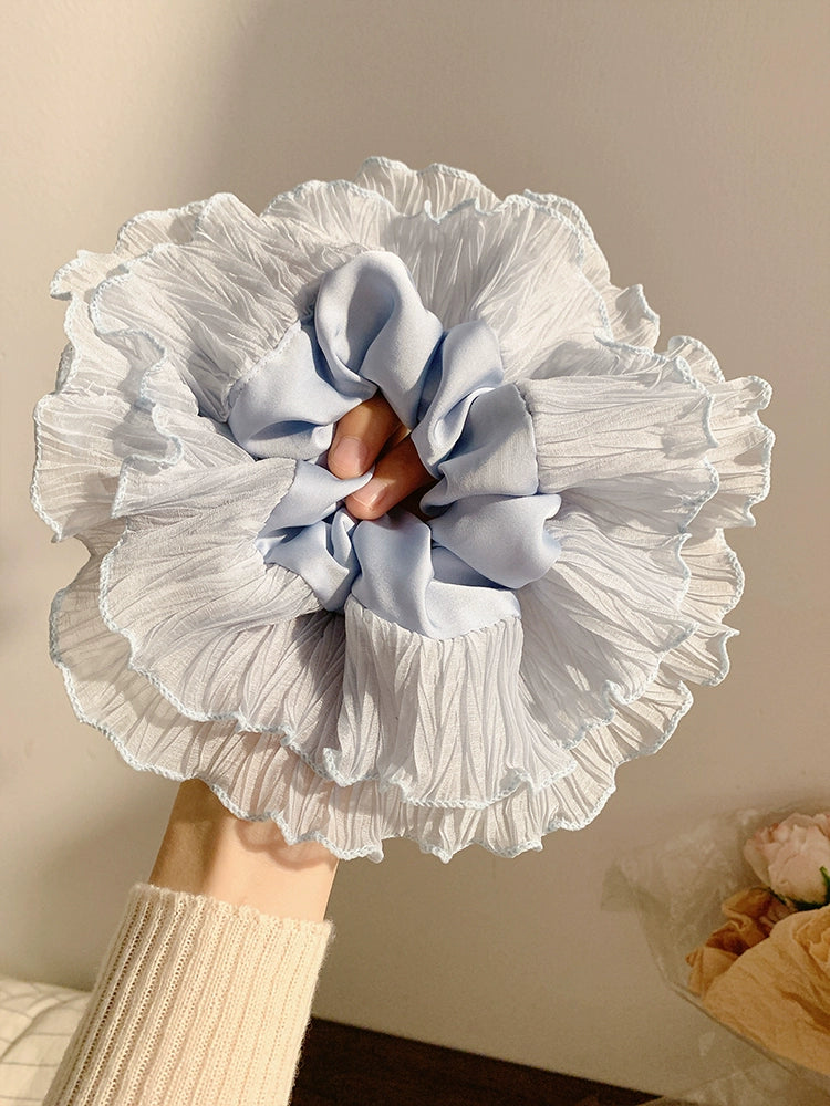 Layered Ruffle Chiffon Hair Scrunchie