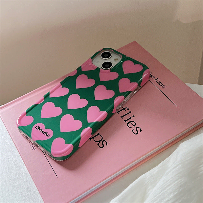 Green Pink Heart Case