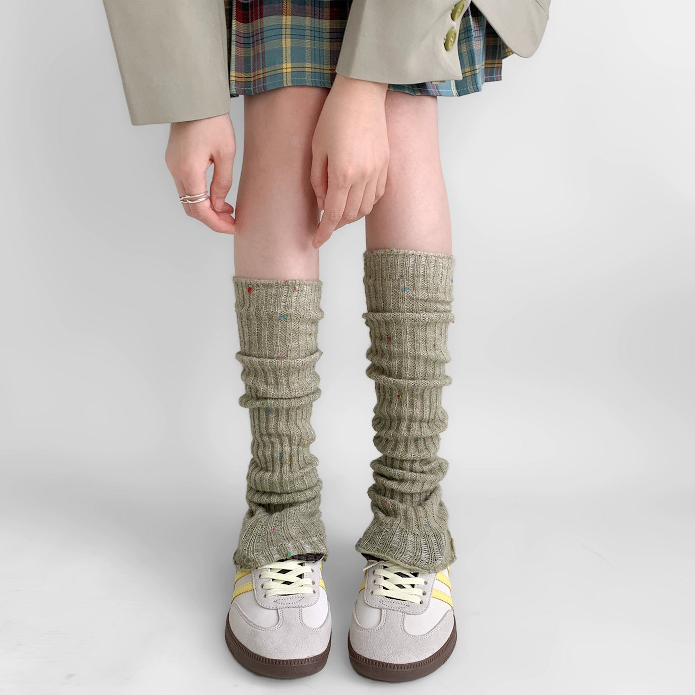 Colorful Confetti Ribbed Leg Warmers
