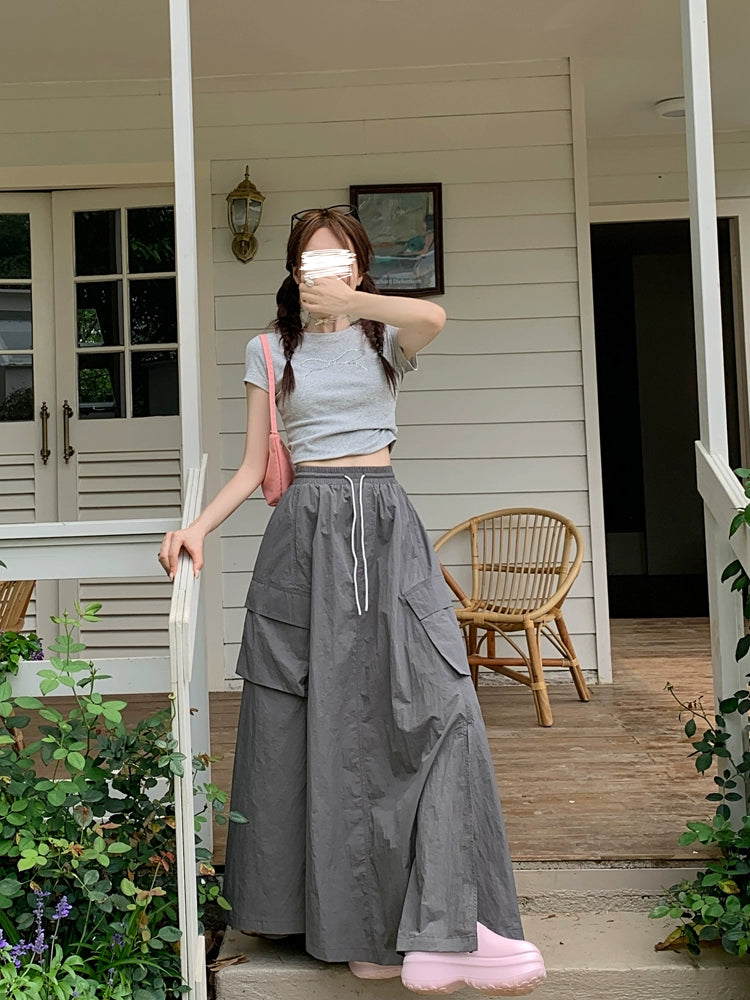 Flowy A-Line Long Maxi Skirt