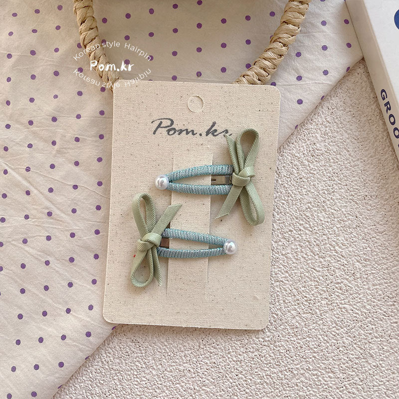 Pastel Velvet Bow Hair Clips