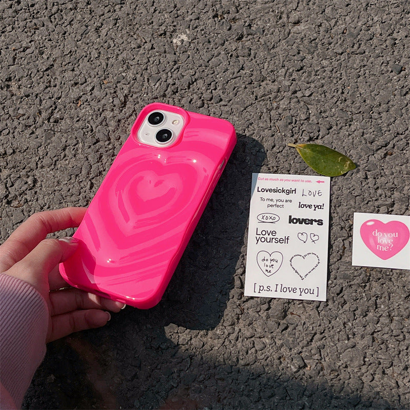 Hotpink Wavy Heart Case