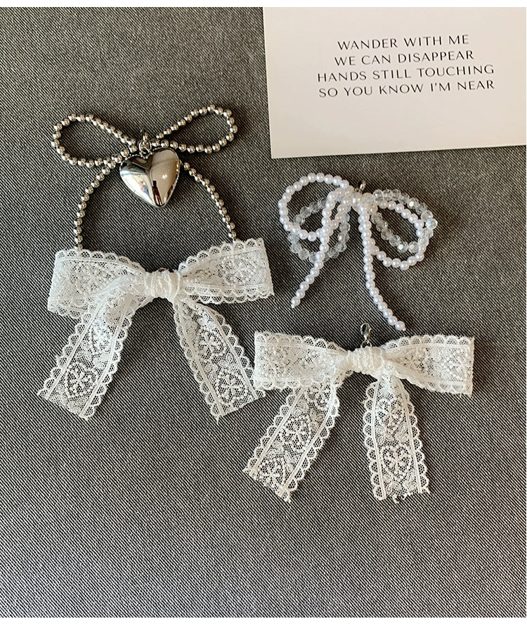 Blue Bow Pearl Shoe Buckle