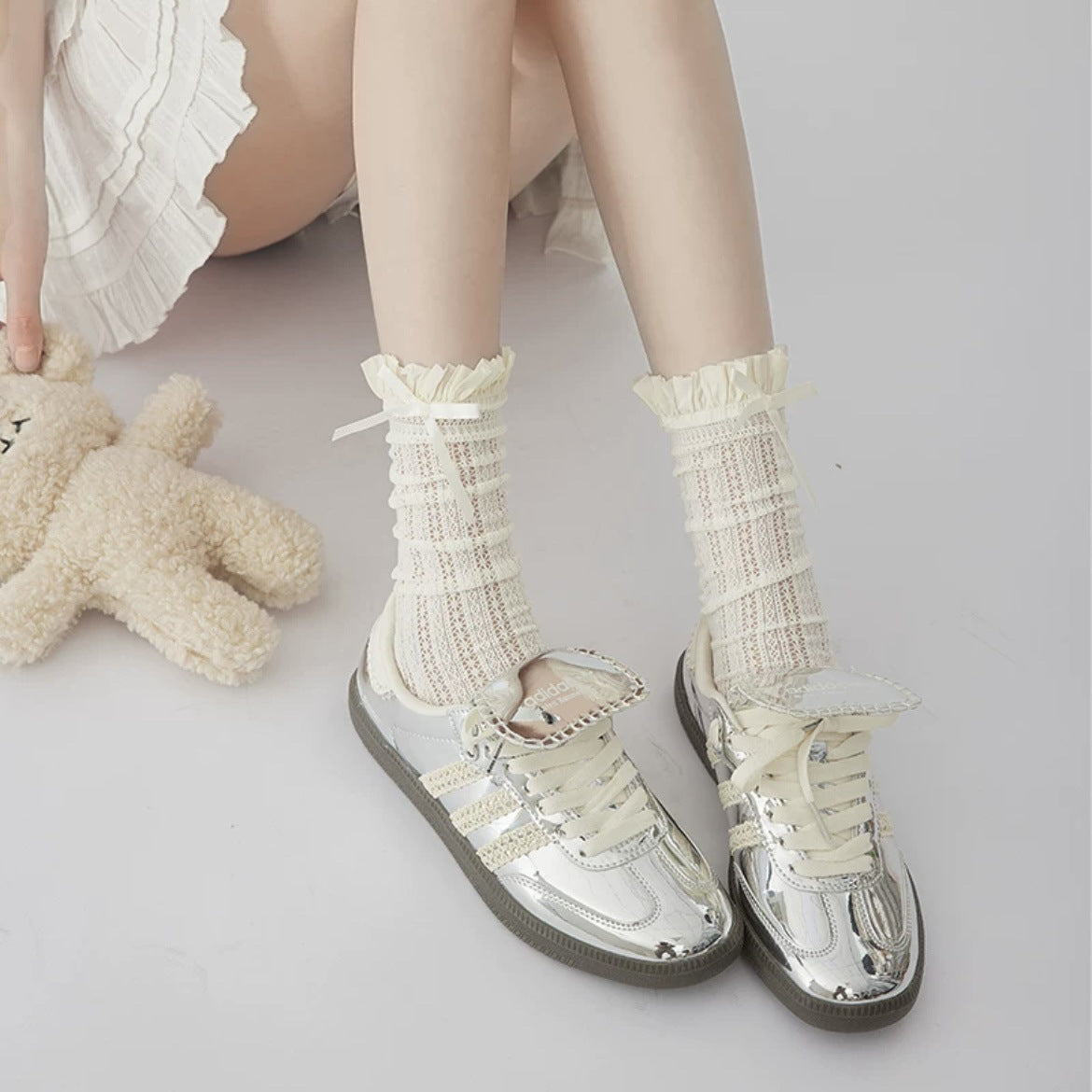 Elegant Frilly Lace Princess Socks