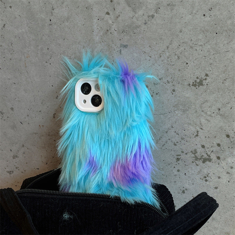 Neon Blue Fluffy Case