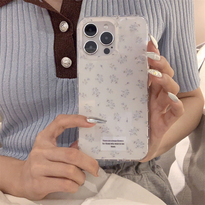 Simple Blue Flower Case