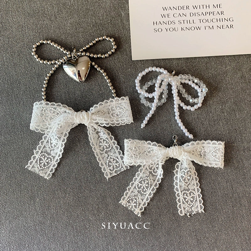 Blue Bow Pearl Shoe Buckle