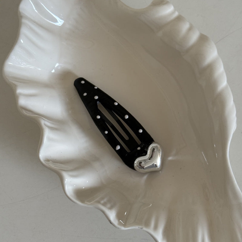 Polka Dot Metallic Hair Clips