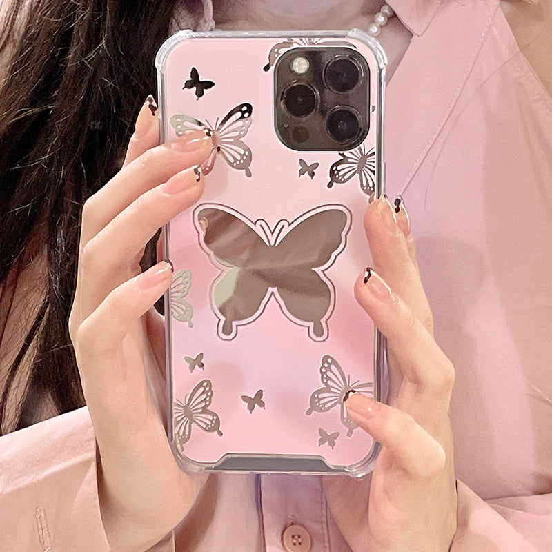 Pink Flutter Mirror Case